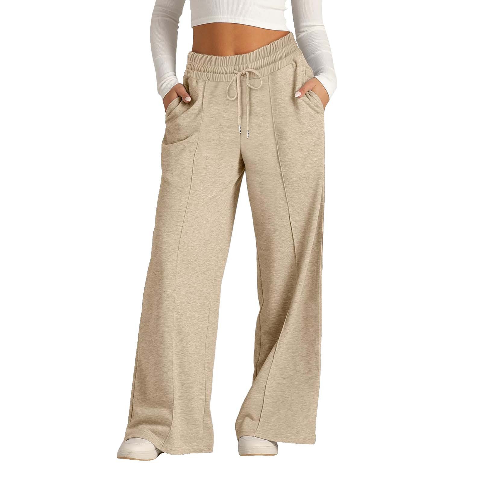JAHH Teens Girls' Straight Leg Sweatpants High Waisted Baggy Joggers Drawstring Girls Sweatpants Wide Leg Loose Teen Sweat Pants